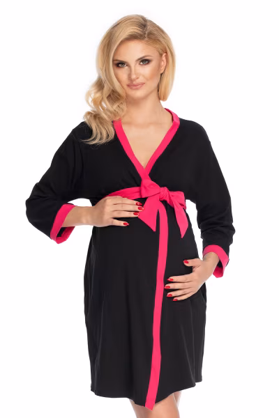 Szlafrok Damski Model 1709 Black - PeeKaBoo — zdjęcie 1