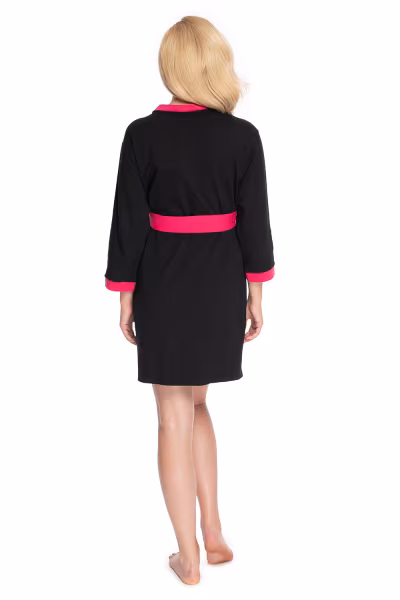Szlafrok Damski Model 1709 Black - PeeKaBoo — zdjęcie 3