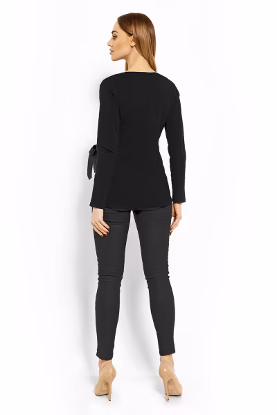 Bluzka Ciążowa Model 1626C Black - PeeKaBoo — zdjęcie 3