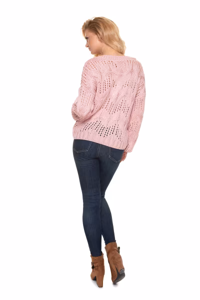 Sweter Damski Model 30076 Dirty Pink - PeeKaBoo — zdjęcie 2