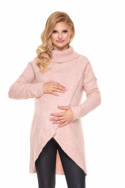 Sweter Ciążowy Model 30078 Pink - PeeKaBoo — zdjęcie 1