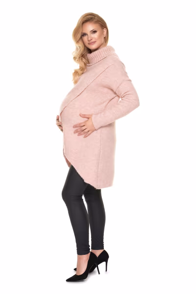 Sweter Ciążowy Model 30078 Pink - PeeKaBoo — zdjęcie 2