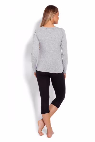 Piżama Damska Ciążowa Model 1679 Grey - PeeKaBoo — zdjęcie 3