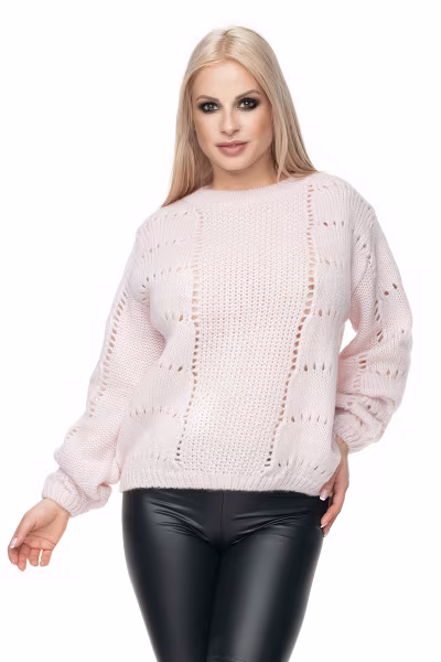 Sweter Damski Model 30059 Powder Pink - PeeKaBoo — zdjęcie 1