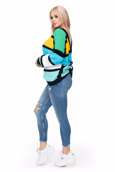 Sweter Damski Model 40027 Green - PeeKaBoo — zdjęcie 3