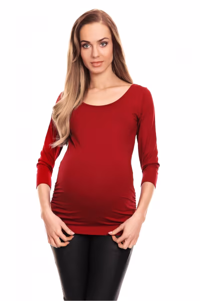 Bluzka Ciążowa Model 0142 Bordo - PeeKaBoo — zdjęcie 1