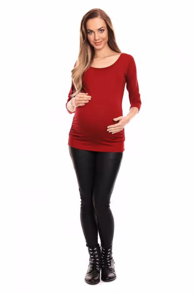 Bluzka Ciążowa Model 0142 Bordo - PeeKaBoo — zdjęcie 2