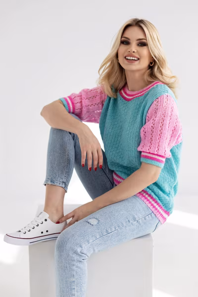 Sweter Damski Model 30093 Dark Mint - PeeKaBoo — zdjęcie 1