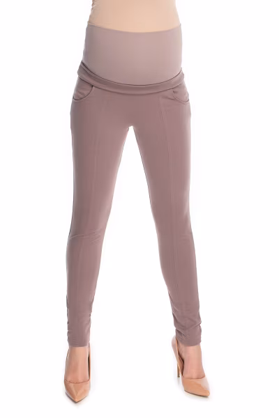 Spodnie Ciążowe Model 0174 Cappuccino - PeeKaBoo — zdjęcie 1