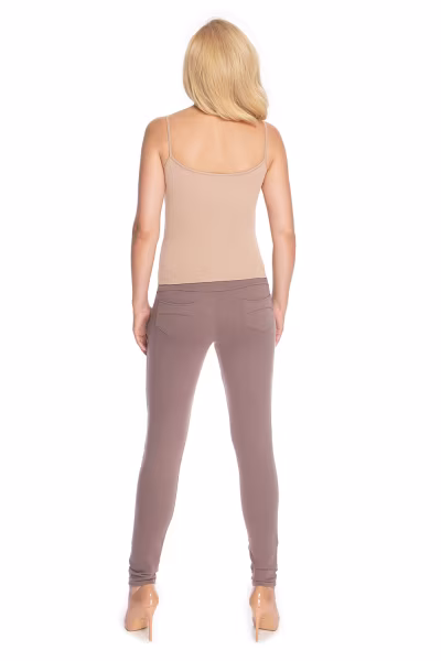 Spodnie Ciążowe Model 0174 Cappuccino - PeeKaBoo — zdjęcie 3