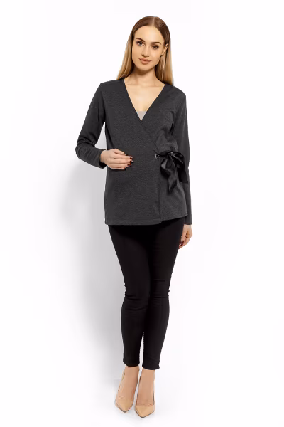 Bluzka Ciążowa Model 1626C Grafit - PeeKaBoo — zdjęcie 2