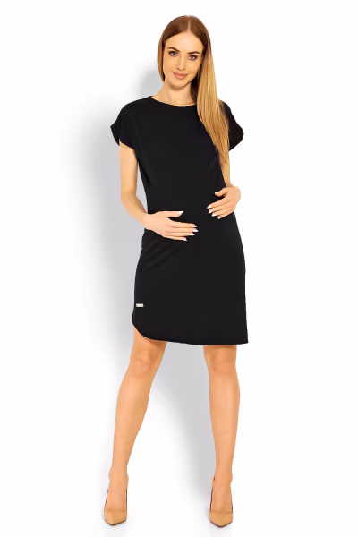 Sukienka Ciążowa Model 1629C Black - PeeKaBoo — zdjęcie 2