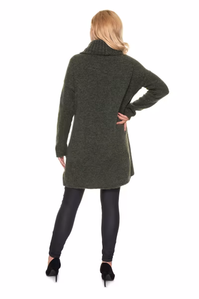 Sweter Ciążowy Model 30078 Khaki - PeeKaBoo — zdjęcie 3