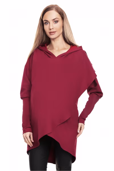 Bluza Ciążowa Model 0146 Bordo - PeeKaBoo — zdjęcie 1