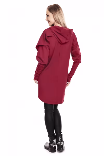 Bluza Ciążowa Model 0146 Bordo - PeeKaBoo — zdjęcie 3