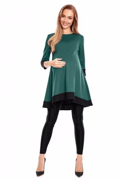 Sukienka Ciążowa Model 0125 Green - PeeKaBoo — zdjęcie 2