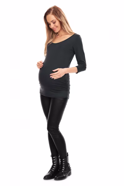 Bluzka Ciążowa Model 0142 Grafit - PeeKaBoo — zdjęcie 2