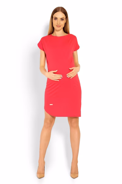 Sukienka Ciążowa Model 1629C Coral - PeeKaBoo — zdjęcie 2