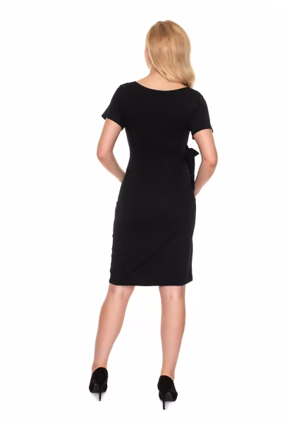 Sukienka Ciążowa Model 0199 Black - PeeKaBoo — zdjęcie 3