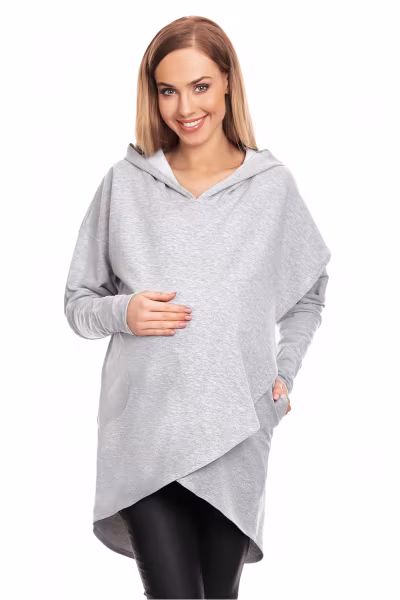 Bluza Ciążowa Model 0146 Grey - PeeKaBoo — zdjęcie 1