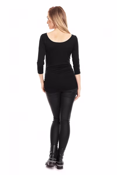Bluzka Ciążowa Model 0142 Black - PeeKaBoo — zdjęcie 3