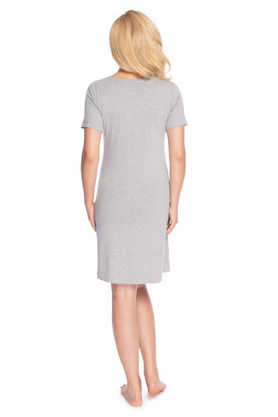 Koszula Nocna Ciążowa Model 0180 Grey - PeeKaBoo — zdjęcie 3