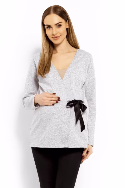 Bluzka Ciążowa Model 1626C Light Grey - PeeKaBoo — zdjęcie 1
