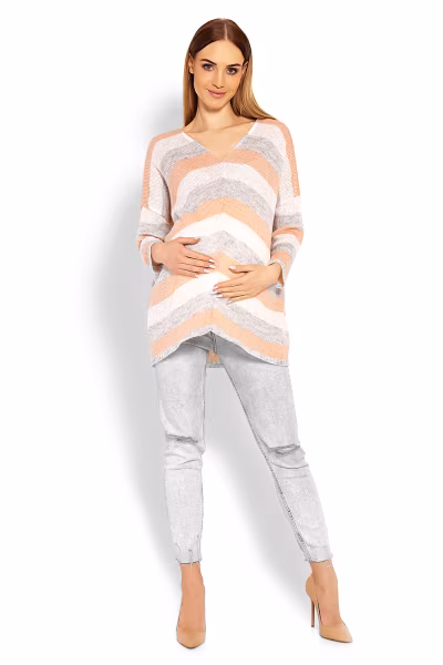 Sweter Ciążowy Model 30057C Morela - PeeKaBoo — zdjęcie 2