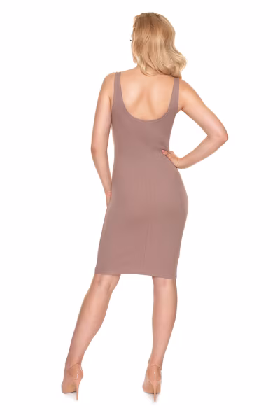 Sukienka Model 1716 Cappuccino - PeeKaBoo — zdjęcie 3