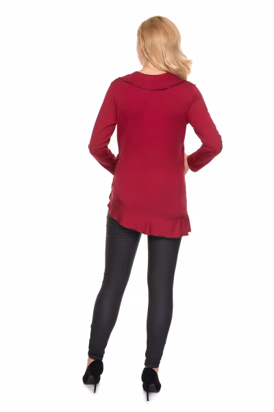 Bluzka Ciążowa Model 0185 Bordo - PeeKaBoo — zdjęcie 3