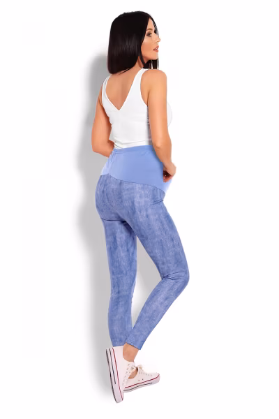 Legginsy Ciążowe Model 1684 Blue - PeeKaBoo — zdjęcie 3