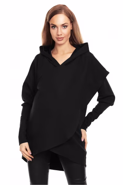 Bluza Ciążowa Model 0146 Black - PeeKaBoo — zdjęcie 1