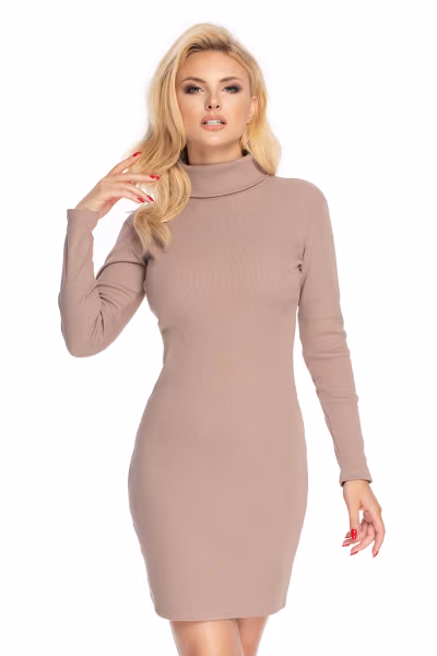 Sukienka Model 1706 Cappuccino - PeeKaBoo — zdjęcie 1