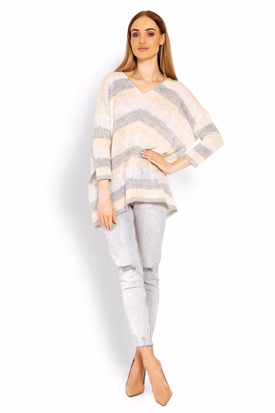 Sweter Damski Model 30057 Yellow - PeeKaBoo — zdjęcie 2