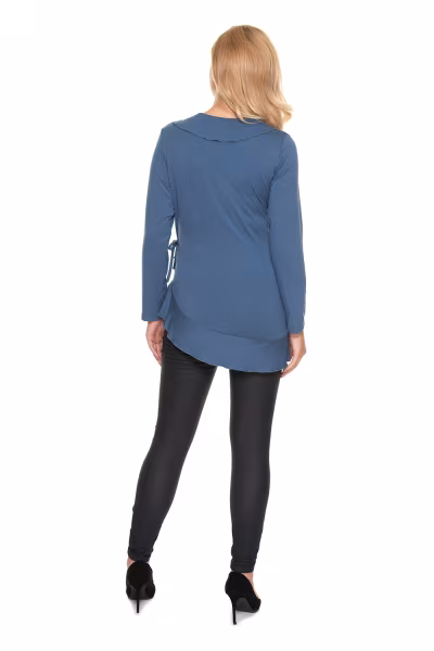 Bluzka Ciążowa Model 0185 Blue - PeeKaBoo — zdjęcie 3