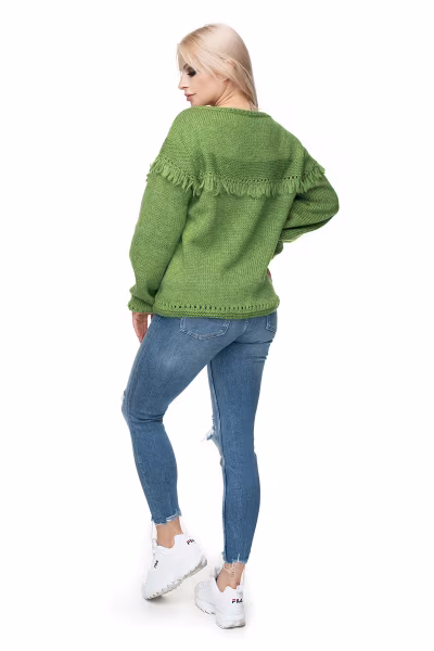 Sweter Damski Model 30062 Green - PeeKaBoo — zdjęcie 3
