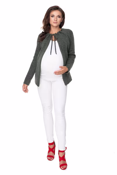 Kardigan Model 30074 Khaki - PeeKaBoo — zdjęcie 2