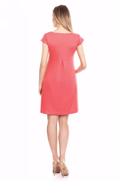 Sukienka Ciążowa Model 0129 Coral - PeeKaBoo — zdjęcie 3