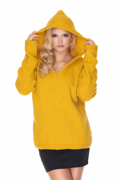 Sweter Damski Model 30070 Yellow - PeeKaBoo — zdjęcie 1