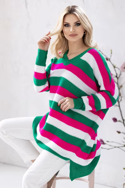 Sweter Damski Model 30091 Dark Green - PeeKaBoo — zdjęcie 1