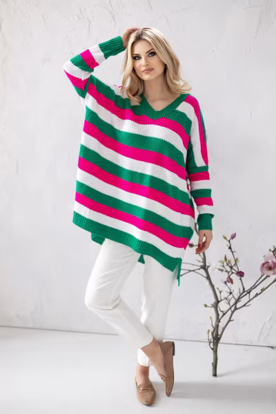 Sweter Damski Model 30091 Dark Green - PeeKaBoo — zdjęcie 3
