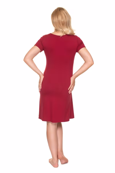 Koszula Nocna Ciążowa Model 0198 Bordo - PeeKaBoo — zdjęcie 3