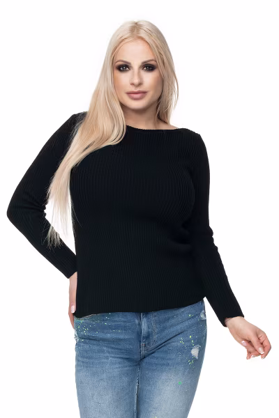 Sweter Damski Model 70021 Black - PeeKaBoo — zdjęcie 1