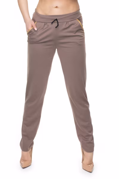 Spodnie Damskie Model 0101 Cappuccino - PeeKaBoo — zdjęcie 1