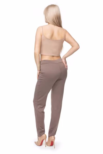 Spodnie Damskie Model 0101 Cappuccino - PeeKaBoo — zdjęcie 3