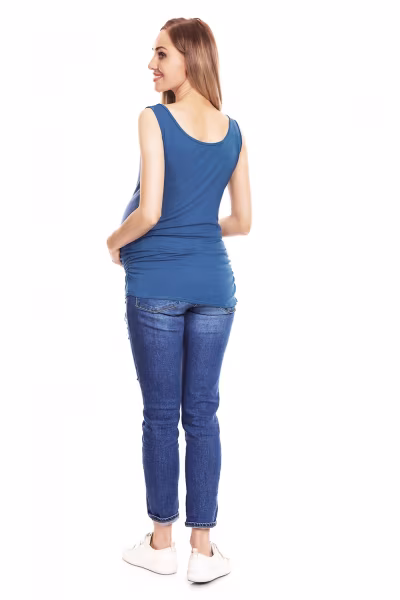 Koszulka ciążowa Model 0141 Blue - PeeKaBoo — zdjęcie 3
