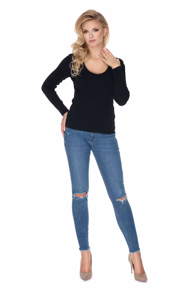 Bluzka Model 0165 Black - PeeKaBoo — zdjęcie 2