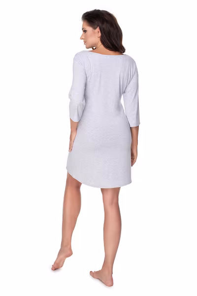 Koszula Nocna Ciążowa Model 0157 Grey - PeeKaBoo — zdjęcie 3