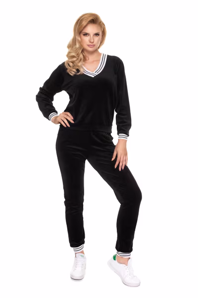 Spodnie Dres Damski Model 0194 Black - PeeKaBoo — zdjęcie 1
