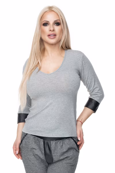 Bluzka Model 0102 Grey - PeeKaBoo — zdjęcie 1